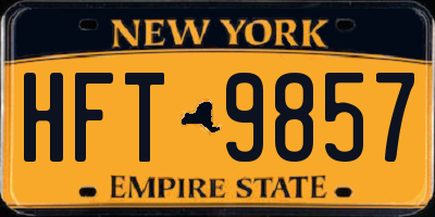 NY license plate HFT9857
