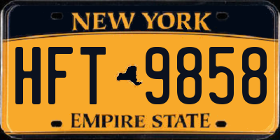 NY license plate HFT9858