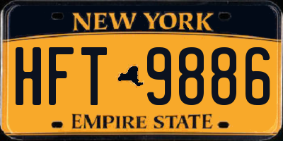 NY license plate HFT9886