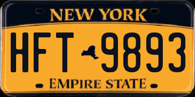 NY license plate HFT9893