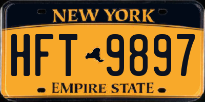 NY license plate HFT9897