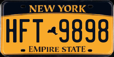 NY license plate HFT9898