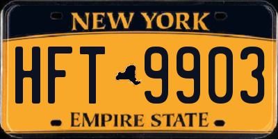 NY license plate HFT9903