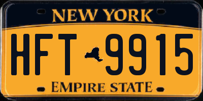 NY license plate HFT9915