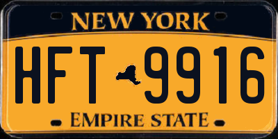 NY license plate HFT9916