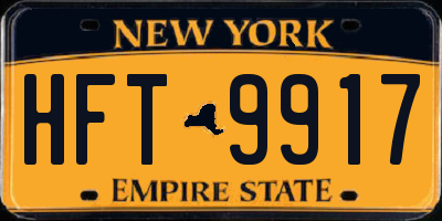 NY license plate HFT9917