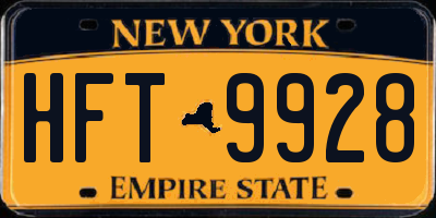 NY license plate HFT9928