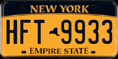 NY license plate HFT9933