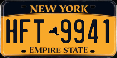 NY license plate HFT9941