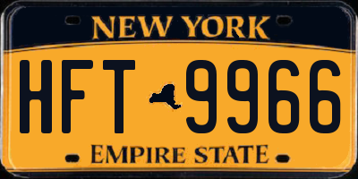 NY license plate HFT9966