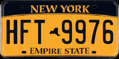 NY license plate HFT9976