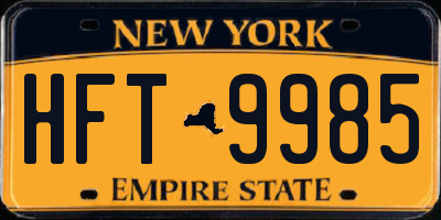 NY license plate HFT9985