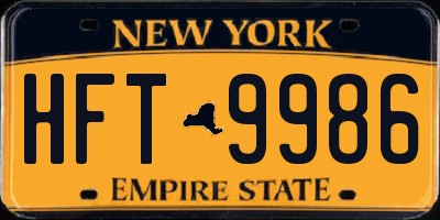 NY license plate HFT9986