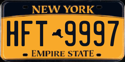 NY license plate HFT9997