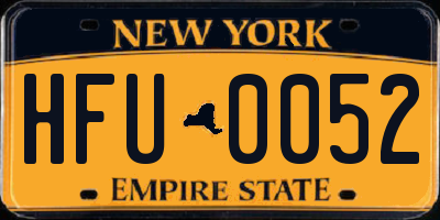 NY license plate HFU0052