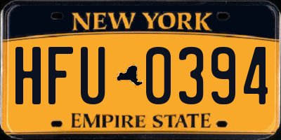 NY license plate HFU0394