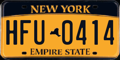 NY license plate HFU0414