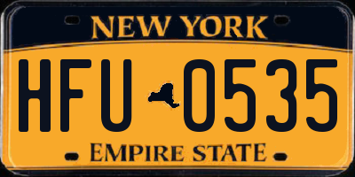 NY license plate HFU0535