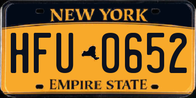 NY license plate HFU0652