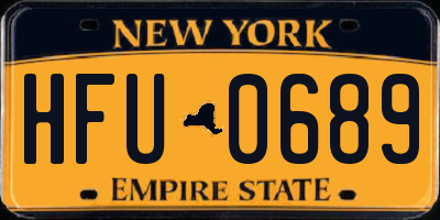 NY license plate HFU0689