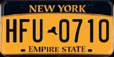 NY license plate HFU0710