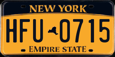 NY license plate HFU0715