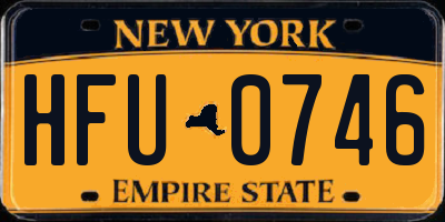 NY license plate HFU0746