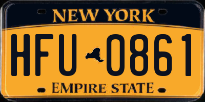 NY license plate HFU0861