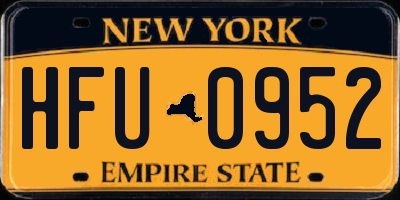 NY license plate HFU0952