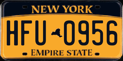 NY license plate HFU0956