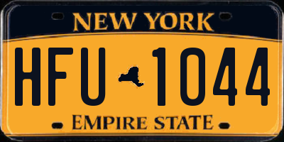 NY license plate HFU1044