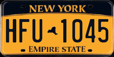 NY license plate HFU1045