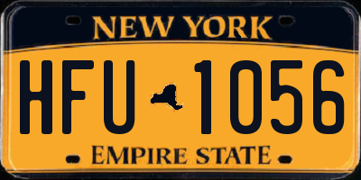 NY license plate HFU1056