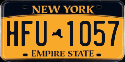 NY license plate HFU1057