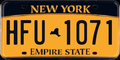 NY license plate HFU1071