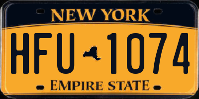 NY license plate HFU1074