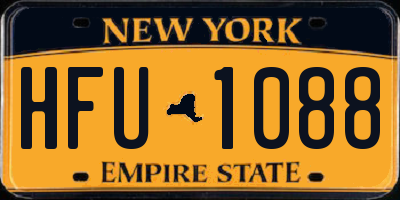 NY license plate HFU1088