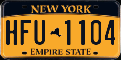 NY license plate HFU1104