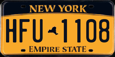 NY license plate HFU1108