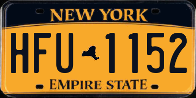 NY license plate HFU1152
