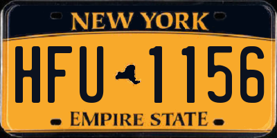 NY license plate HFU1156