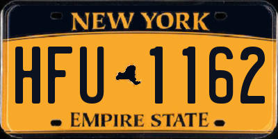 NY license plate HFU1162