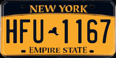 NY license plate HFU1167