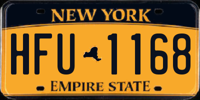 NY license plate HFU1168