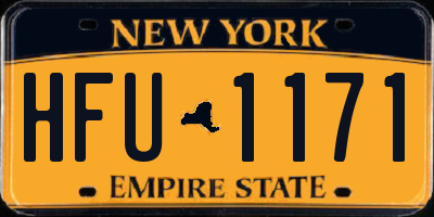 NY license plate HFU1171