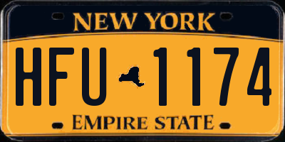 NY license plate HFU1174
