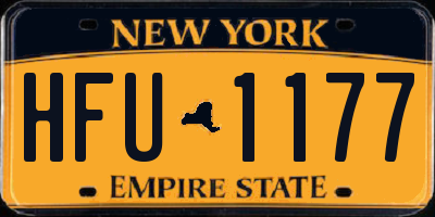 NY license plate HFU1177