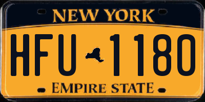 NY license plate HFU1180