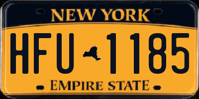 NY license plate HFU1185