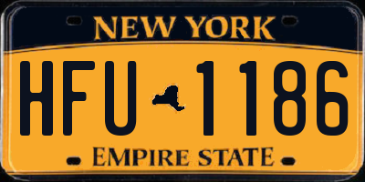 NY license plate HFU1186